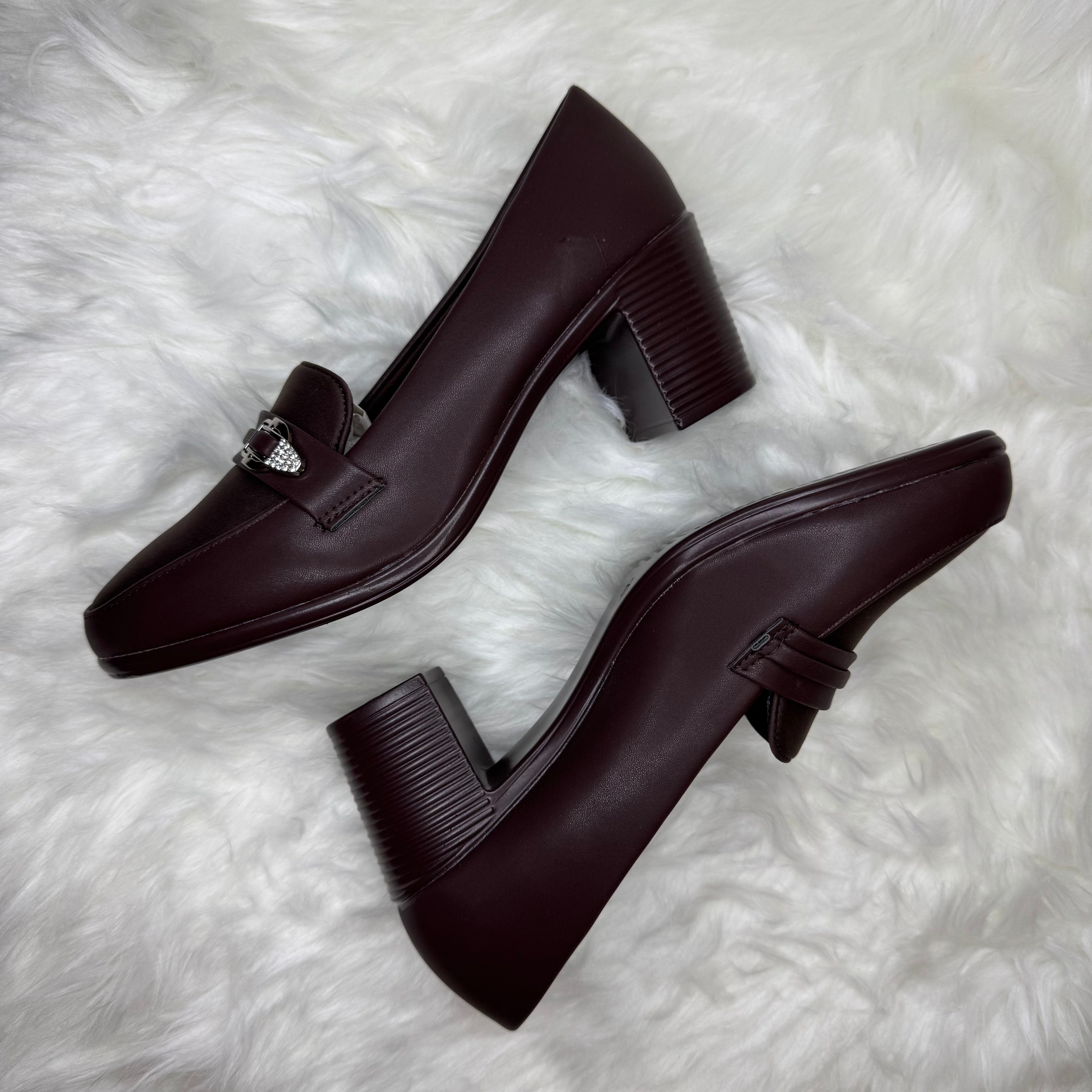 Block-Heel Loafers