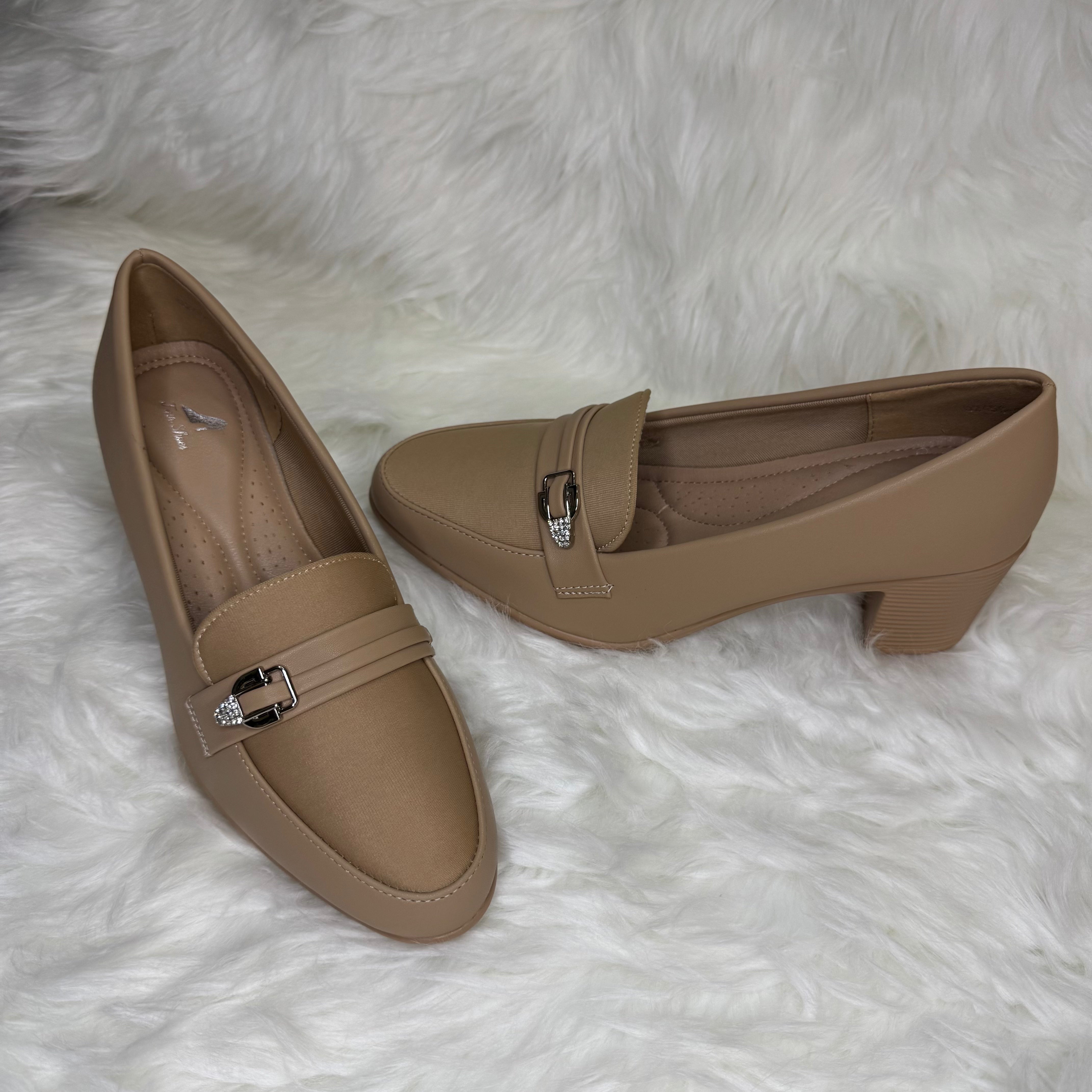 Block-Heel Loafers