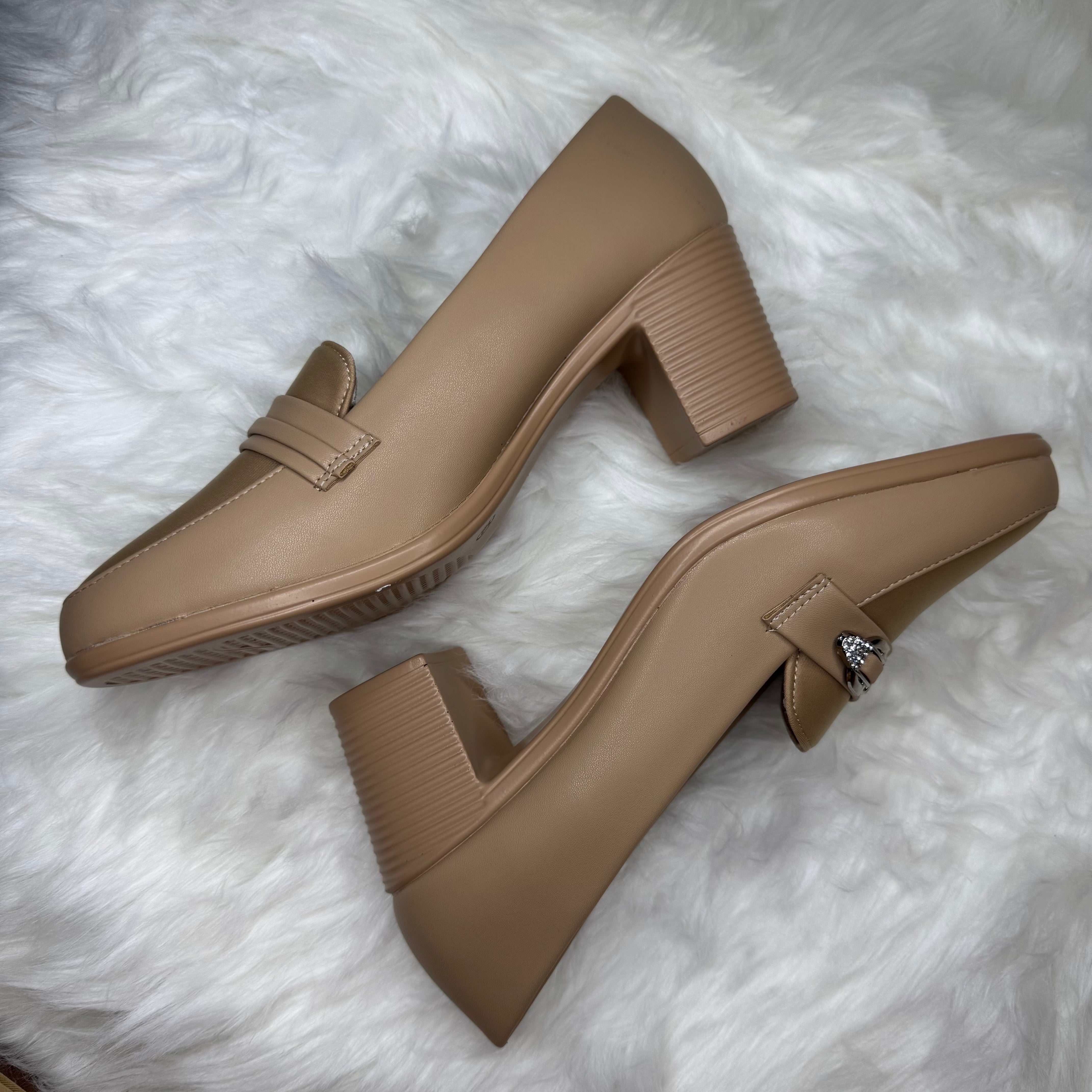 Block-Heel Loafers