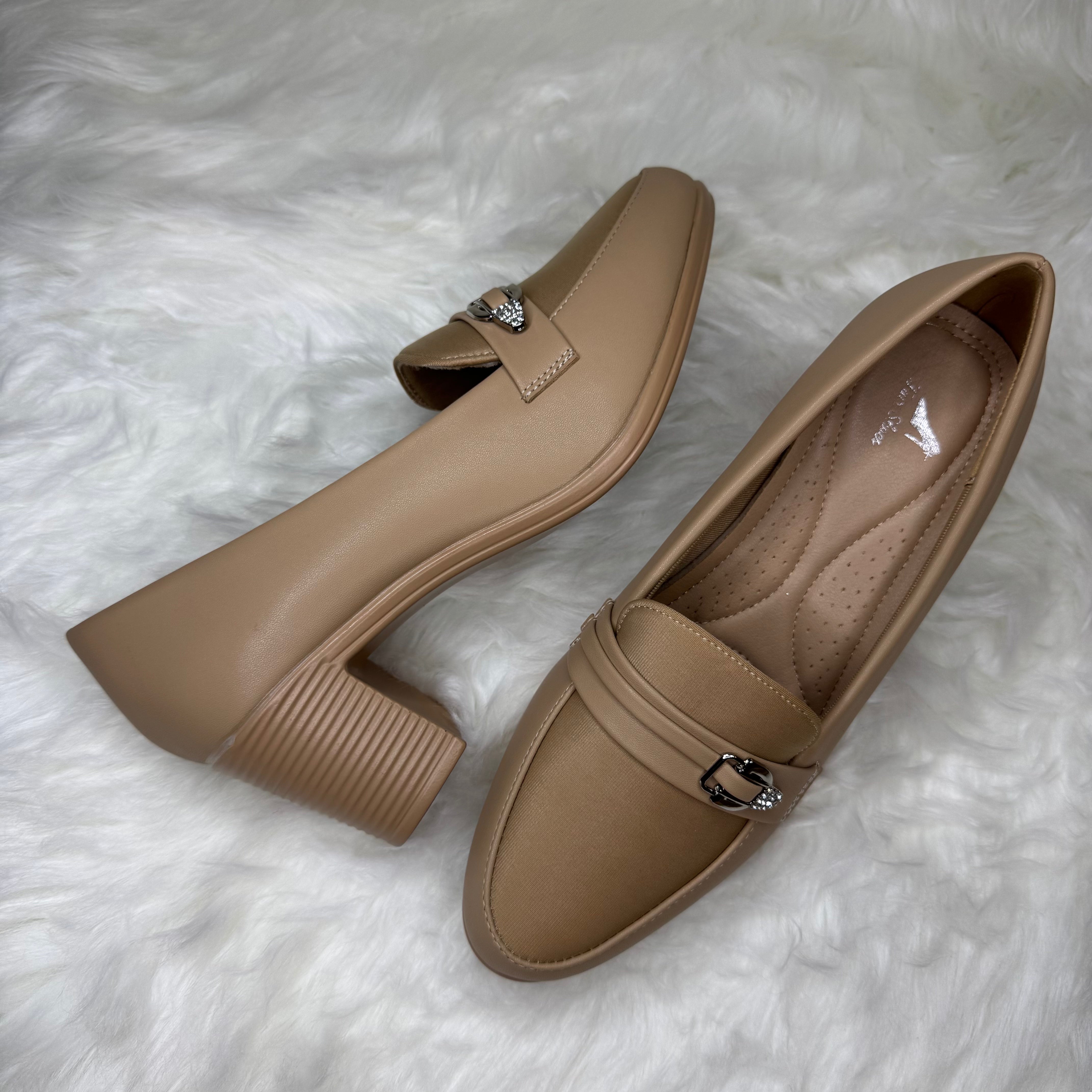 Block-Heel Loafers
