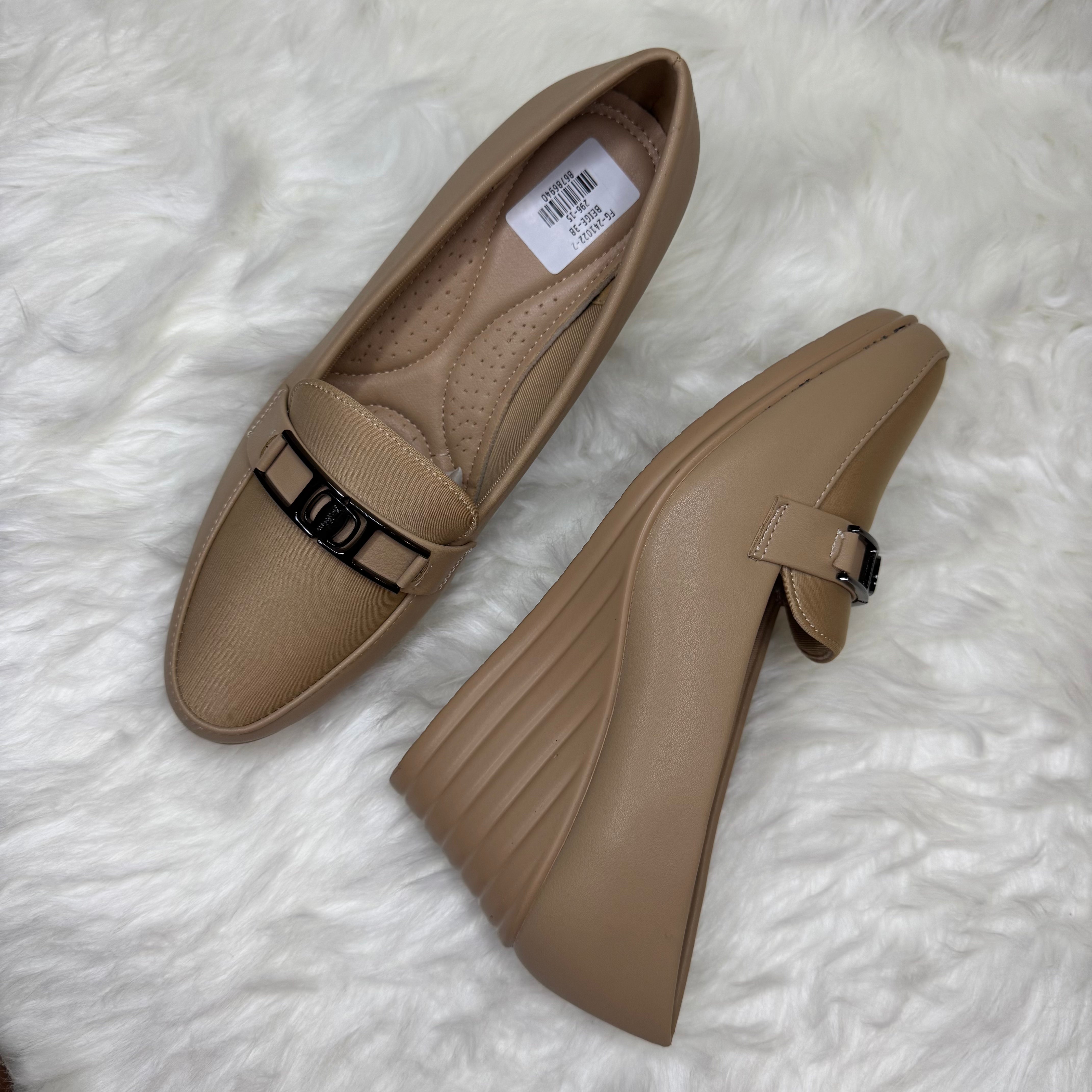 Premium Beige Classic Loafers